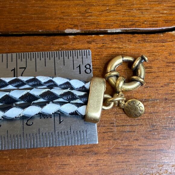 0018 J. Crew Burnished Roses Statement Necklace w/Harlequin-Style Cord EUC - Picture 6 of 7